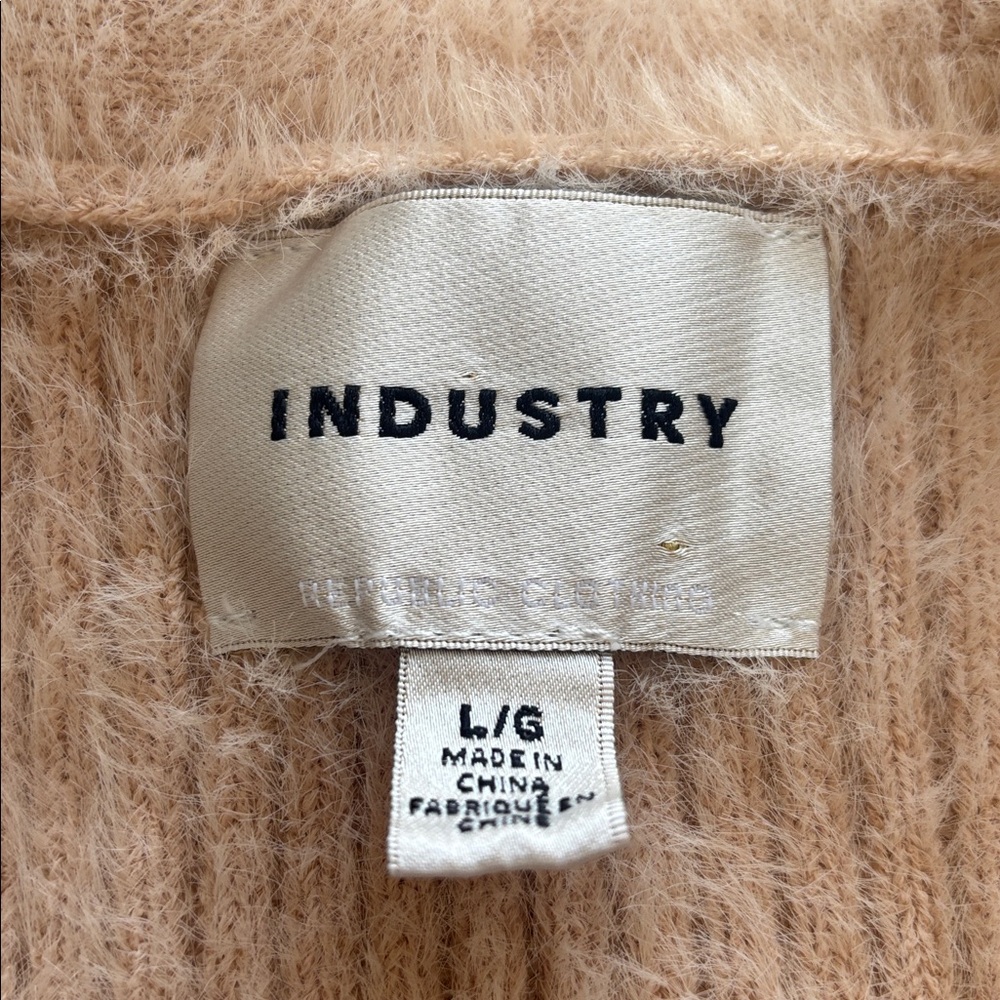 Industry Republic Clothing Cozy Faux Fur Fuzzy Knit Button Front Ribbed Cardigan - Picture 8 of 11